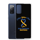 Down Syndrome Awareness I Wear Yellow & Blue Samsung Phone Case - The Awareness Store