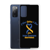 Down Syndrome Awareness I Wear Yellow & Blue Samsung Phone Case