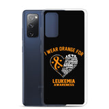 Leukemia Awareness I Wear Orange Samsung Phone Case