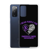 Pancreatic Cancer Awareness I Wear Purple Samsung Phone Case