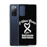 Depression Awareness I Wear Green Samsung Phone Case - The Awareness Store