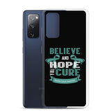 Ovarian Cancer Awareness Believe & Hope for a Cure Samsung Phone Case - The Awareness Store