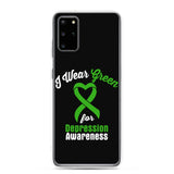 Depression Awareness I Wear Green Samsung Phone Case - The Awareness Store