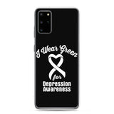 Depression Awareness I Wear Green Samsung Phone Case - The Awareness Store