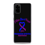 Rheumatoid Arthritis Awareness I Wear Blue & Purple Samsung Phone Case - The Awareness Store