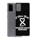 Childhood Cancer Awareness I Wear Gold Samsung Phone Case