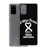 Crohn's Awareness I Wear Purple Samsung Phone Case - The Awareness Store