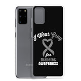 Diabetes Awareness I Wear Gray Samsung Phone Case