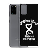 Diabetes Awareness I Wear Gray Samsung Phone Case - The Awareness Store