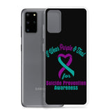 Suicide Awareness I Wear Purple & Teal Samsung Phone Case - The Awareness Store