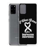 Depression Awareness I Wear Green Samsung Phone Case - The Awareness Store