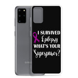 Epilepsy Awareness I Survived, What's Your Superpower? Samsung Phone Case - The Awareness Store