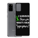Depression Awareness I Survived, What's Your Superpower? Samsung Phone Case
