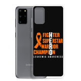 Leukemia Awareness Fighter, Superstar, Warrior, Champion, Hero Samsung Phone Case