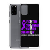 Pancreatic Cancer Awareness Fighter, Superstar, Warrior, Champion, Hero Samsung Phone Case