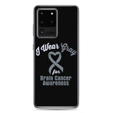 Brain Cancer Awareness I Wear Gray Samsung Phone Case