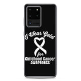 Childhood Cancer Awareness I Wear Gold Samsung Phone Case