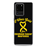 Childhood Cancer Awareness I Wear Gold Samsung Phone Case