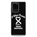 Crohn's Awareness I Wear Purple Samsung Phone Case - The Awareness Store