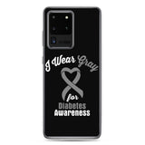 Diabetes Awareness I Wear Gray Samsung Phone Case