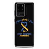 Down Syndrome Awareness I Wear Yellow & Blue Samsung Phone Case - The Awareness Store