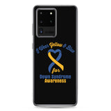 Down Syndrome Awareness I Wear Yellow & Blue Samsung Phone Case