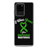 Depression Awareness I Wear Green Samsung Phone Case - The Awareness Store