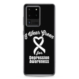 Depression Awareness I Wear Green Samsung Phone Case - The Awareness Store