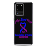 Rheumatoid Arthritis Awareness I Wear Blue & Purple Samsung Phone Case - The Awareness Store