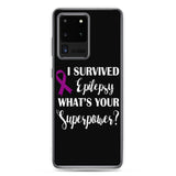Epilepsy Awareness I Survived, What's Your Superpower? Samsung Phone Case - The Awareness Store
