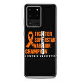 Leukemia Awareness Fighter, Superstar, Warrior, Champion, Hero Samsung Phone Case