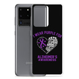 Alzheimer's Awareness I Wear Purple Samsung Phone Case