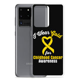 Childhood Cancer Awareness I Wear Gold Samsung Phone Case