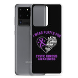 Cystic Fibrosis Awareness I Wear Purple Samsung Phone Case - The Awareness Store