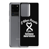 Epilepsy Awareness I Wear Purple Samsung Phone Case - The Awareness Store