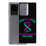 Suicide Awareness I Wear Purple & Teal Samsung Phone Case - The Awareness Store