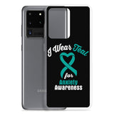 Anxiety Awareness I Wear Teal Samsung Phone Case