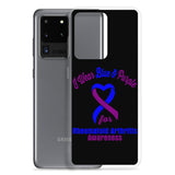 Rheumatoid Arthritis Awareness I Wear Blue & Purple Samsung Phone Case - The Awareness Store