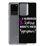 Epilepsy Awareness I Survived, What's Your Superpower? Samsung Phone Case - The Awareness Store