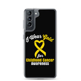 Childhood Cancer Awareness I Wear Gold Samsung Phone Case