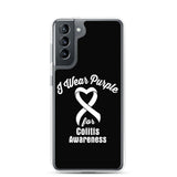 Crohn's Awareness I Wear Purple Samsung Phone Case - The Awareness Store