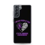 Cystic Fibrosis Awareness I Wear Purple Samsung Phone Case - The Awareness Store