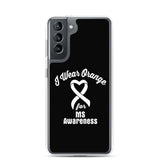 Multiple Sclerosis Awareness I Wear Orange Samsung Phone Case - The Awareness Store