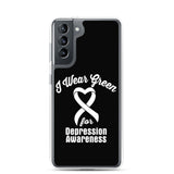 Depression Awareness I Wear Green Samsung Phone Case - The Awareness Store