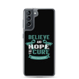 Ovarian Cancer Awareness Believe & Hope for a Cure Samsung Phone Case - The Awareness Store