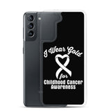 Childhood Cancer Awareness I Wear Gold Samsung Phone Case