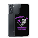 Cystic Fibrosis Awareness I Wear Purple Samsung Phone Case - The Awareness Store