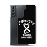 Diabetes Awareness I Wear Gray Samsung Phone Case - The Awareness Store
