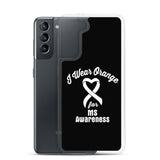 Multiple Sclerosis Awareness I Wear Orange Samsung Phone Case - The Awareness Store