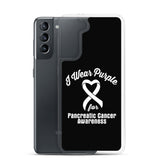 Pancreatic Cancer Awareness I Wear Purple Samsung Phone Case - The Awareness Store